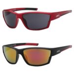 Lunettes de soleil de sport Urban Beach pour homme - Série rouge et noire