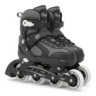 Champz Verstelbare Kinder Inline Skates – Zwart – Image 3