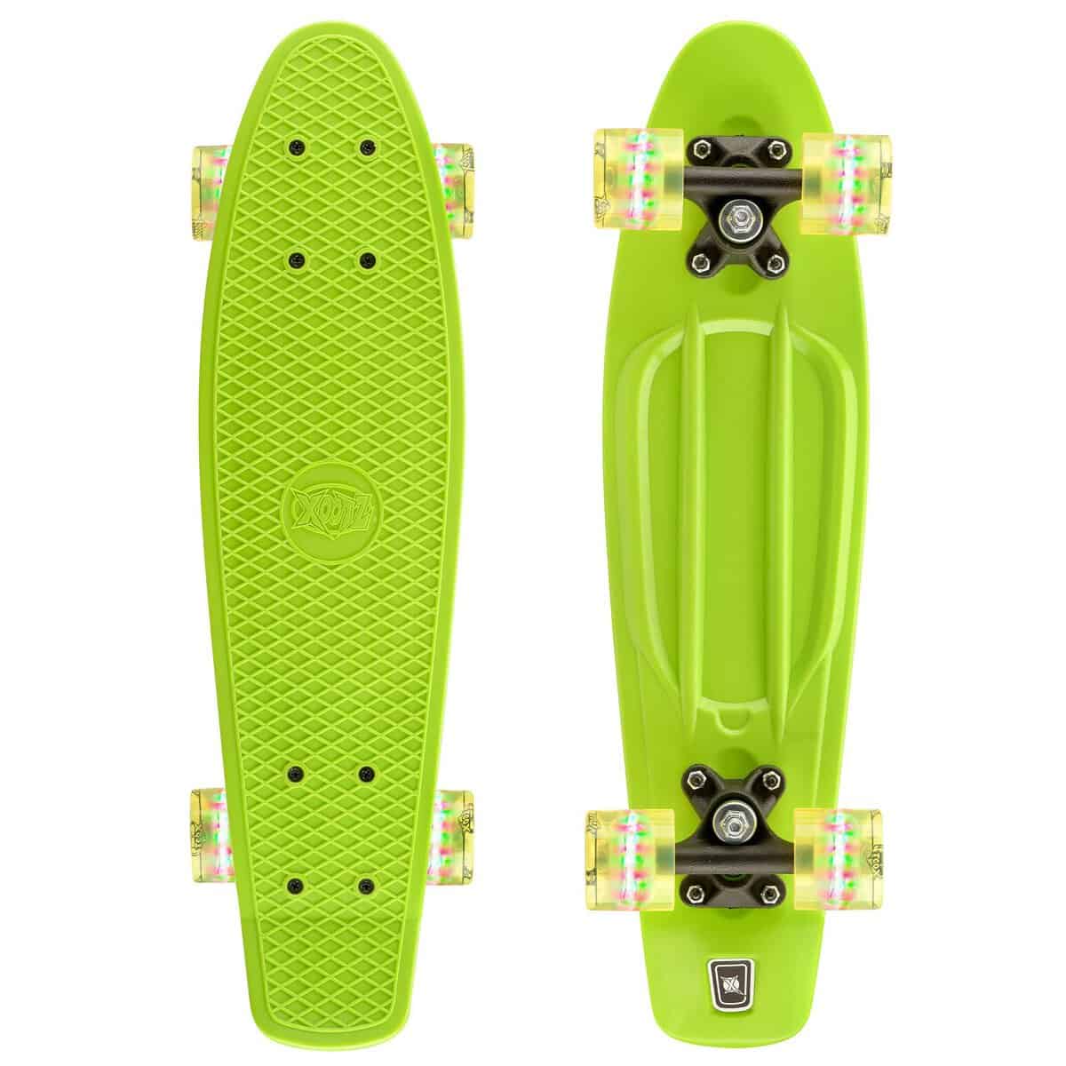 Xootz Mini Cruiser – Penny Board Groen met LED-wielen
