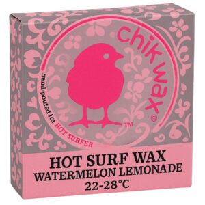 Chikwax Surf Wax Hot - Tropical Water Wax - Watermelon Lemonade - 22-28°C - Adhérence et traction maximales - Respectueux de l'environnement