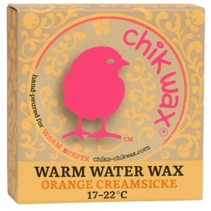 Chikwax Surf Wax - Hot Water Wax - Orange Creamsikle - 17-22°C - Grip and Traction for Surfers - Environmentally friendly