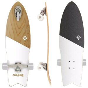 Street Surfing 30”x9" Surfskate Shark Attack Koa – Wit – 76 cm