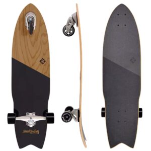 Street Surfing 36" Surfskate Shark Attack Koa - Black - 91 cm