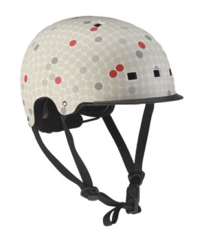 PLY PLY Pop Plus Skate Helm Grijze Stippen 55-58cm (M) - Mat beige met dots