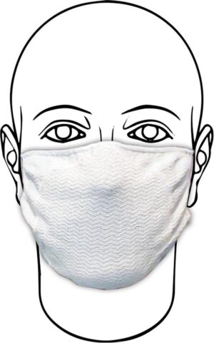 Mirage CTM2077 Naadloos Mondmasker Volwassenen - Antimicrobieel - Waterafstotend - Wit